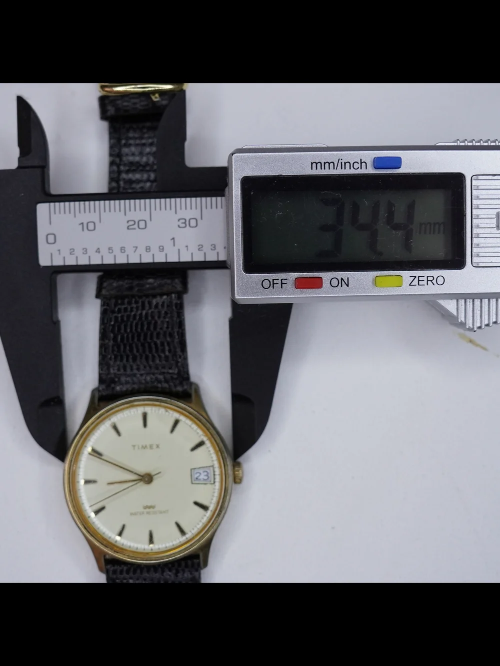 Timex Marlin Calendar 25011 10584 Men's Manual Wind Date Watch Gold Tone Runs